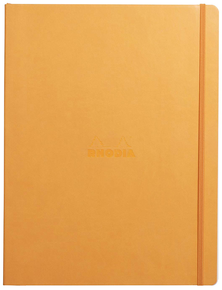 RHODIA Carnet de notes RHODIARAMA, A4+, ligné, orange