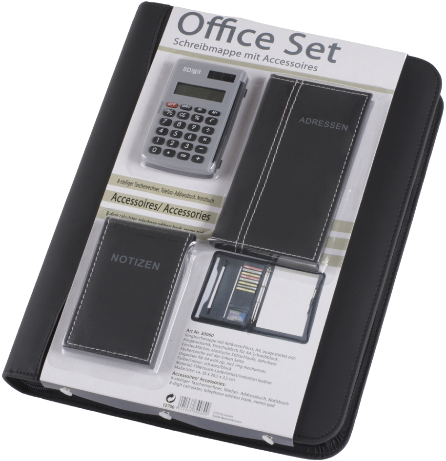 Alassio Serviette classeur 'Office Set', noir
