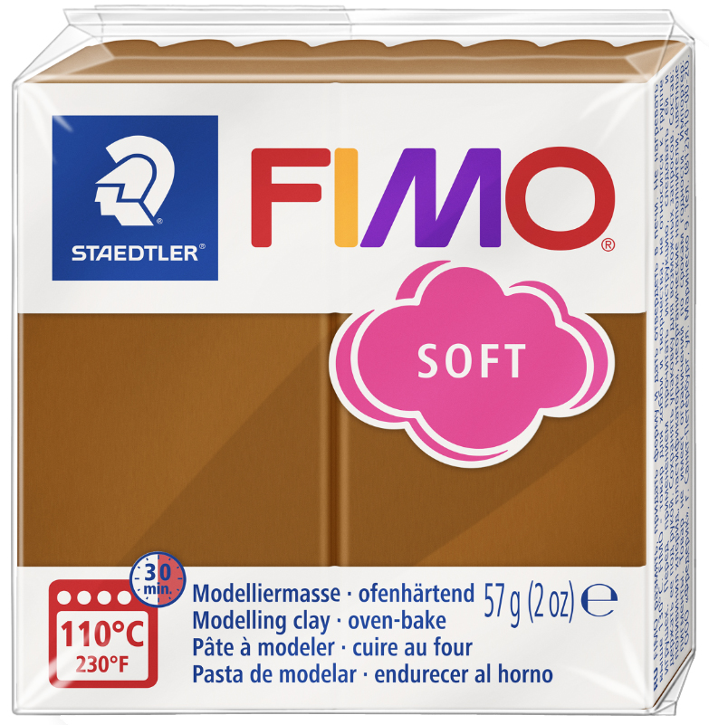FIMO Pâte à modeler SOFT, à cuire, 57 g, caramel