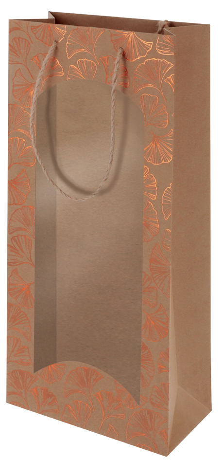 SUSY CARD Sac cadeau pour bouteille 'Ginkgo', 2 bouteilles