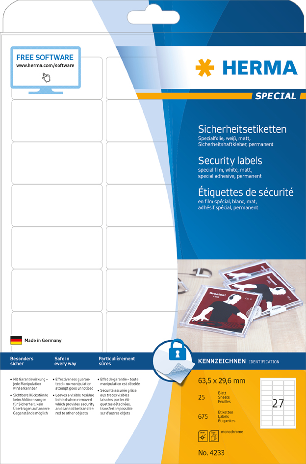 Etiquettes indécollables