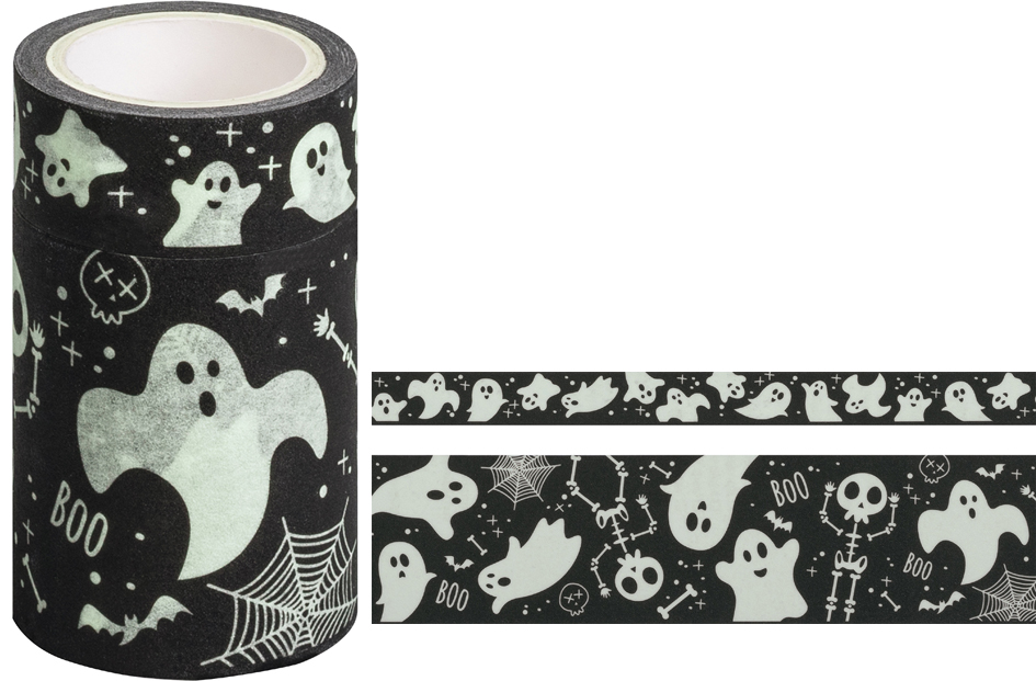 HEYDA Ruban adhésif décoratif Glow in the dark 'Fantômes'