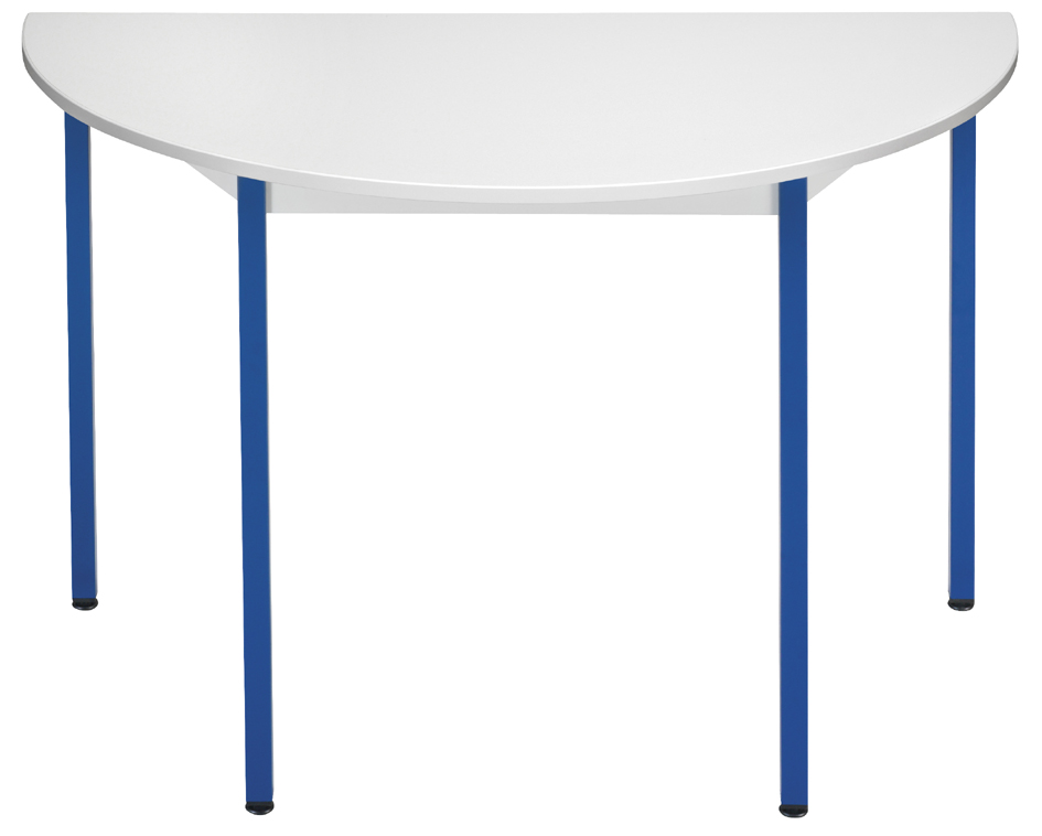 Visuel de référence: Table de réunion modulaire, demi-rond, gris clair
