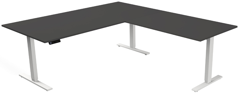 Visuel de référence : table de bureau assis/debut "Move 3" avec élément d'angle, anthracite