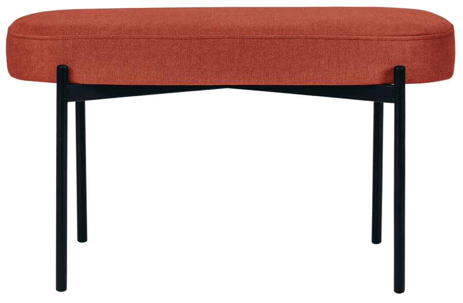 PAPERFLOW Banc oval GAIA, taille M, habillage tissu, brun
