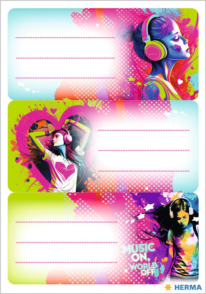 HERMA Étiquette pour livres VARIO ECOLE Princesse motif design 76 x 35 mm multicolore 6 2