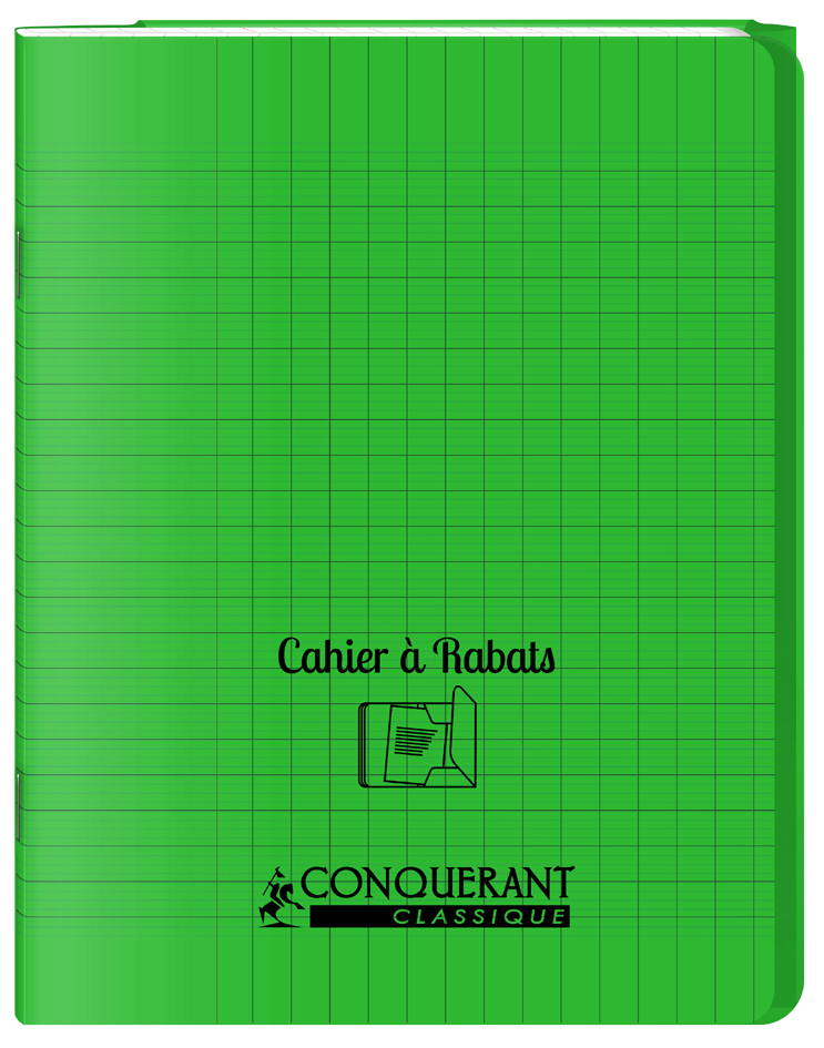 Cahier à rabat, couverture Polypro, vert