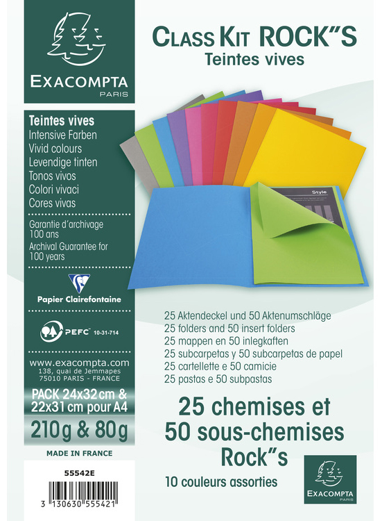 EXACOMPTA Chemise ROCKS Class' Kit