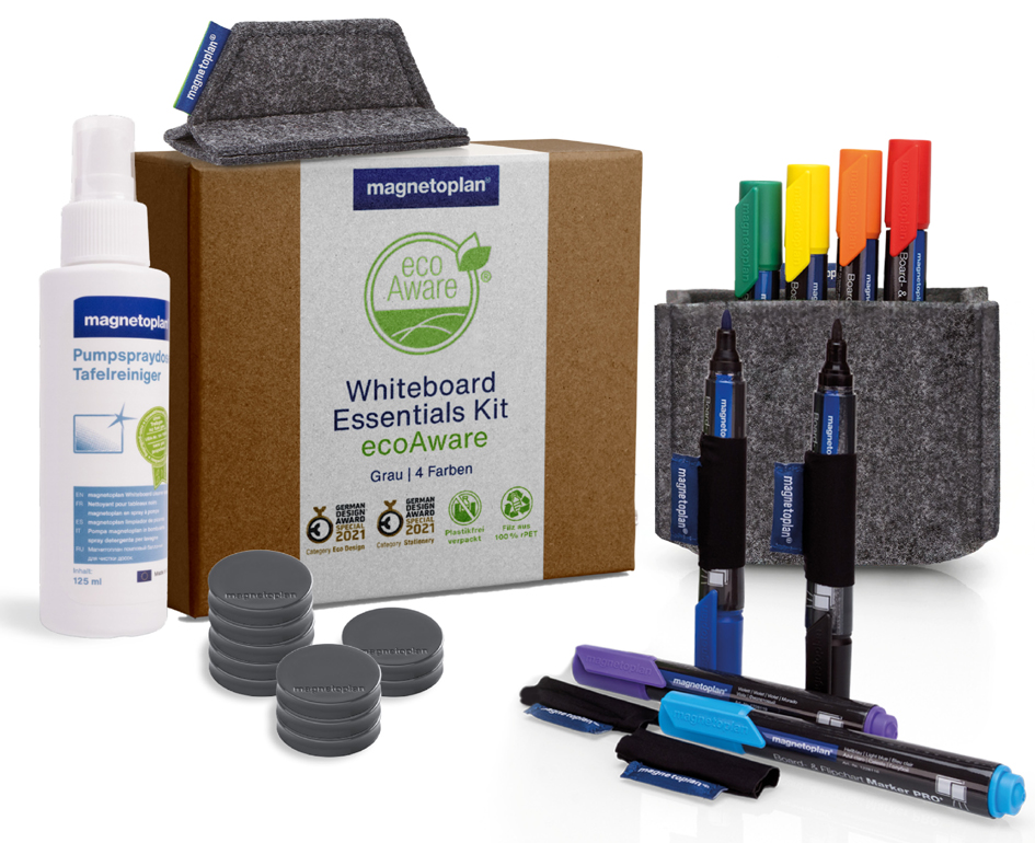 magnetoplan Kit Whiteboard Essentials, gris