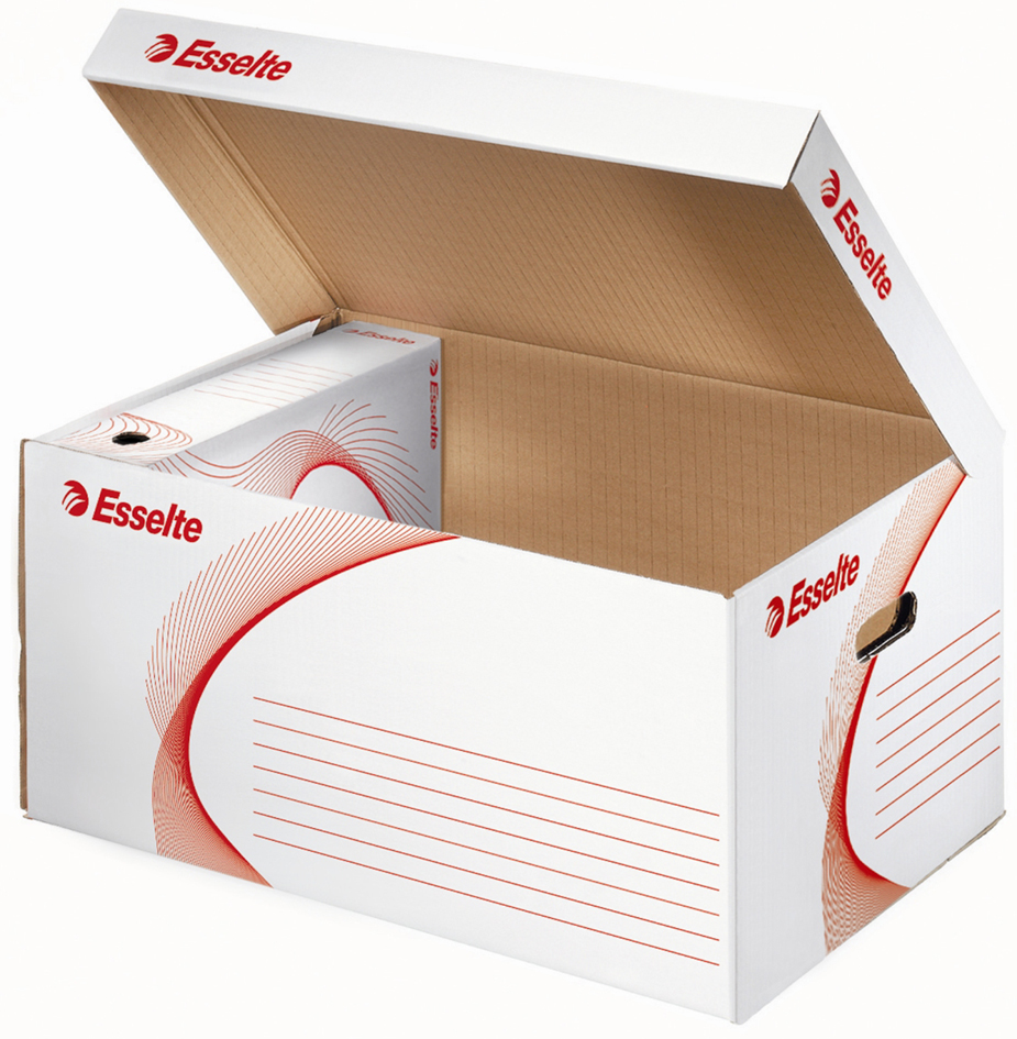 Esselte Container d'archives, ondulé, blanc
