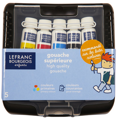 LEFRANC BOURGEOIS Gouache en tube, 10 ml, étui de 5 tubes
