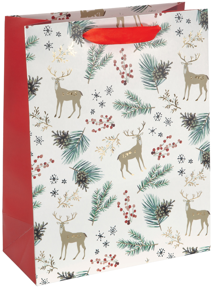 sigel Sac cadeau de Noël 'Christmas Motifs Watercolor' grand