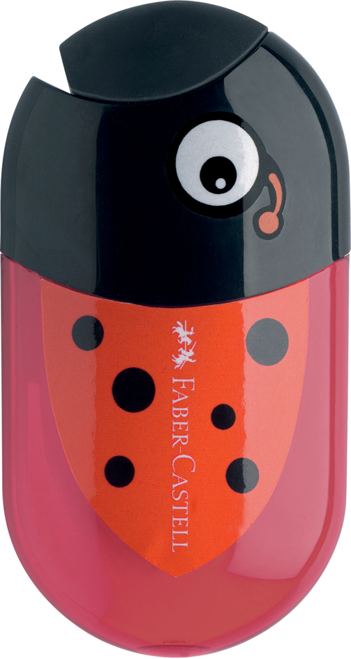 FABER-CASTELL Taille-crayon double 'coccinelle', rouge/noir