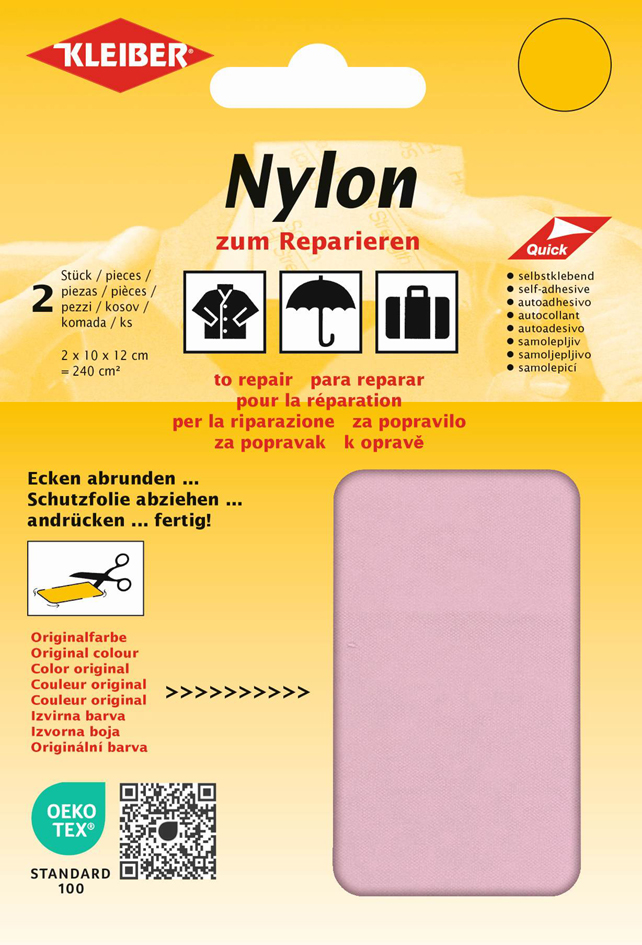 KLEIBER Pièce de réparation nylon, autocollant, rose
