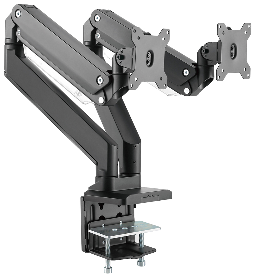 Support double écran universel avec fixation par serrage