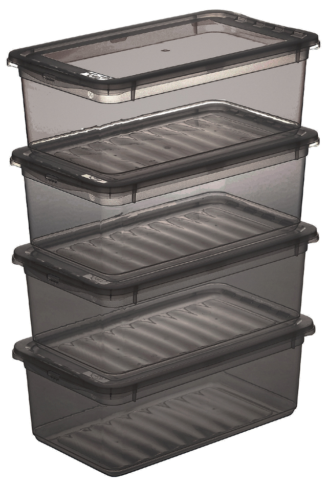 keeeper Set de boîtes de rangement 'bea', 3x 11 L, gris