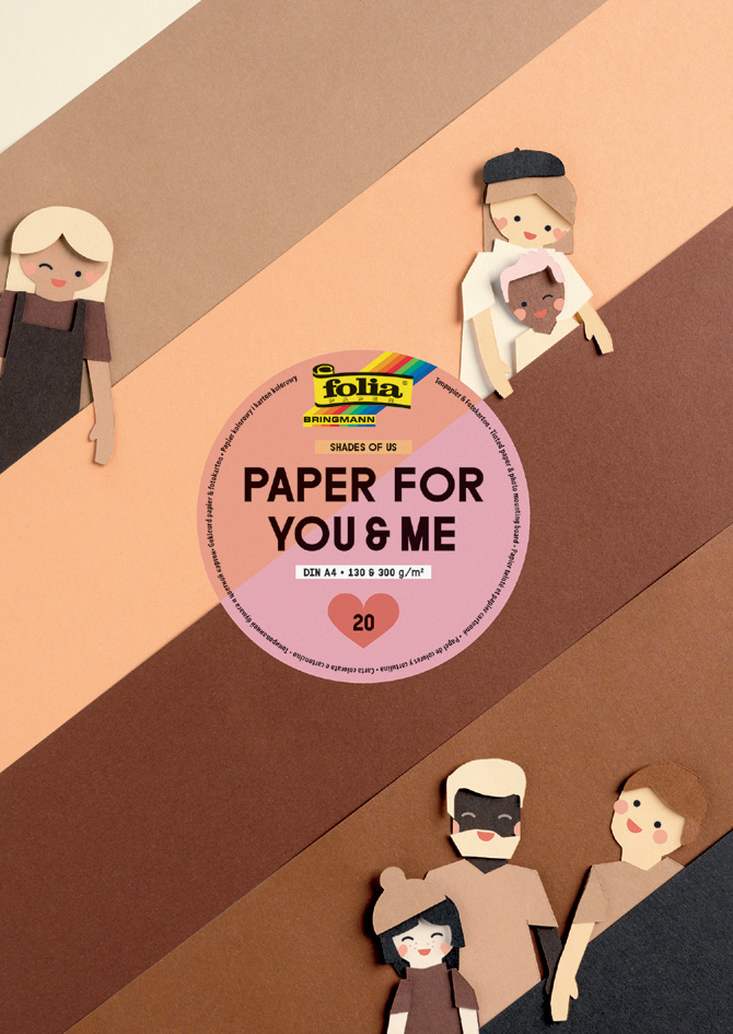 folia Bloc de papier et carton de couleur 'Shades of us'