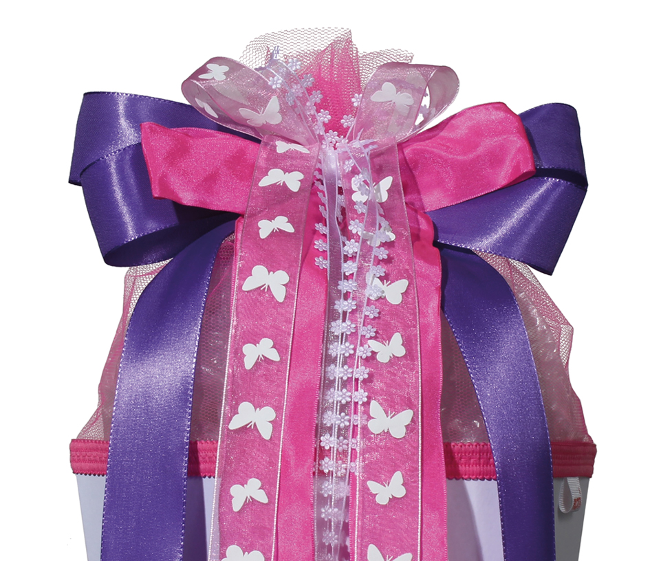ROTH Ruban pour cornet scolaire 'Pink Dots', bleu clair/rose Pink Dots hellblau / pink / weiß