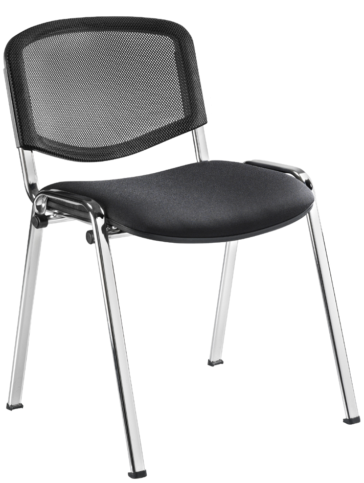 SODEMATUB Chaise de réunion 'Iso-Confort', noir / chrome