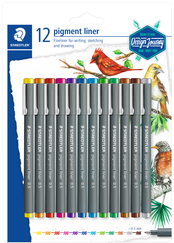 STAEDTLER Feutre à pigment Design Journey, blister de 12