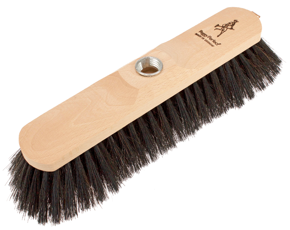 Balai en bois, mélange de poils