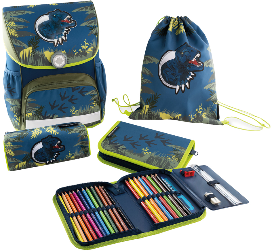 EBERHARD FABER Kit cartable EFAlino Dinosaure, 4 pièces