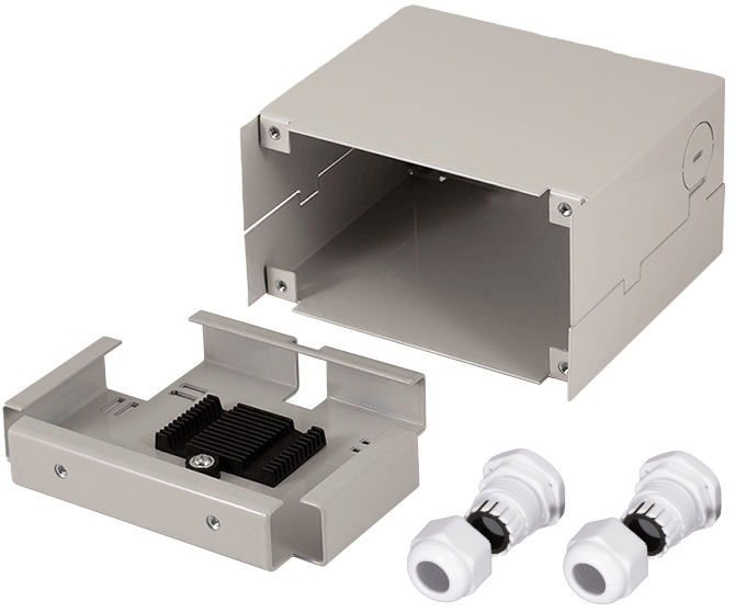 LogiLink Boîte d'épissures fibre optique pour rail DIN, gris