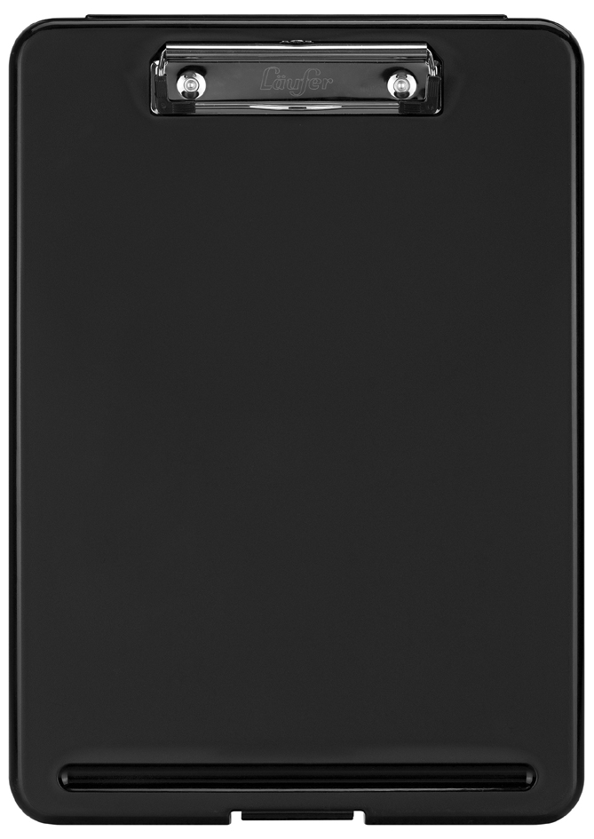 Porte-bloc à pince avec compartiment de rangement