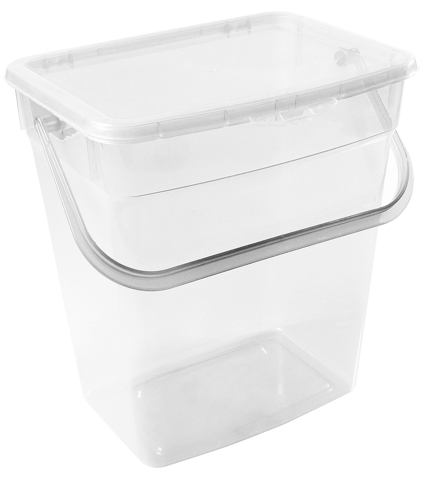 plast team Boîte à lessive, 10 litres, transparent