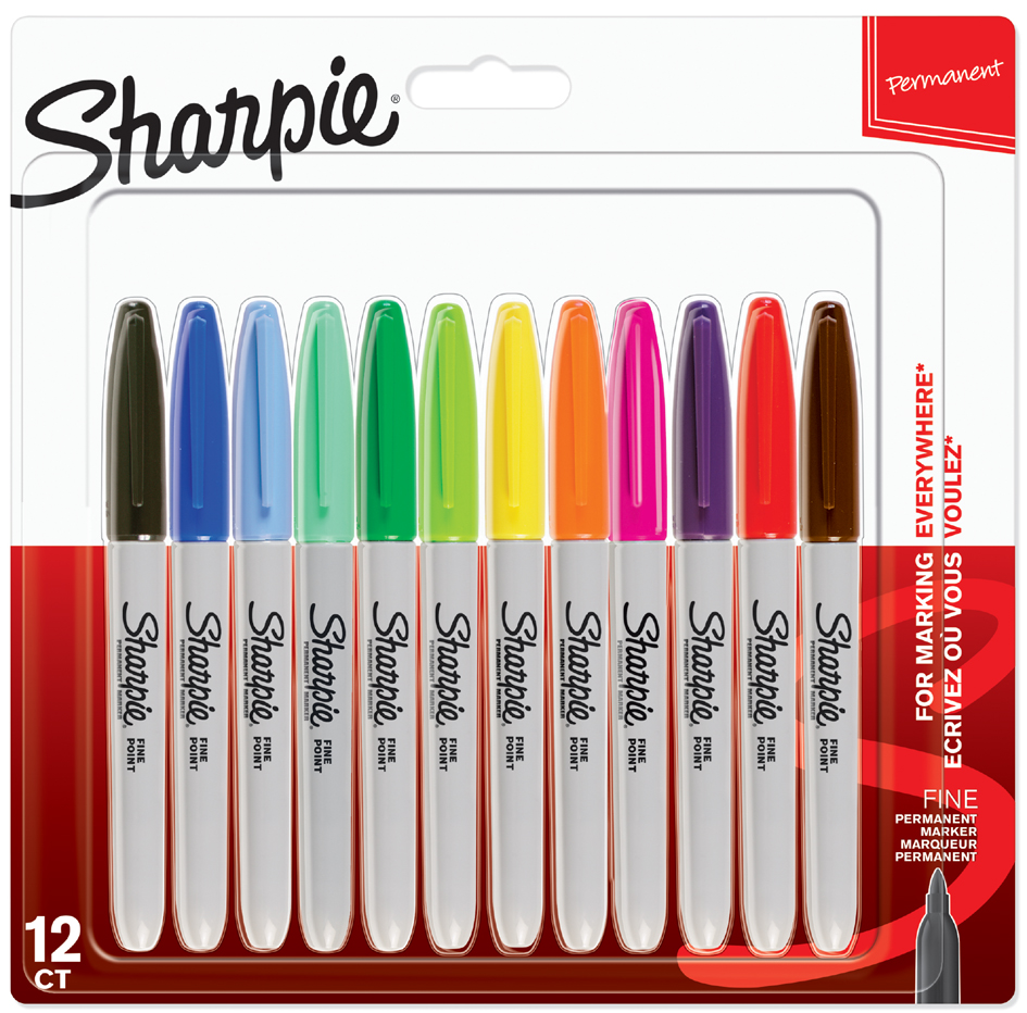 Sharpie Marqueur permanent FINE, blister de 12