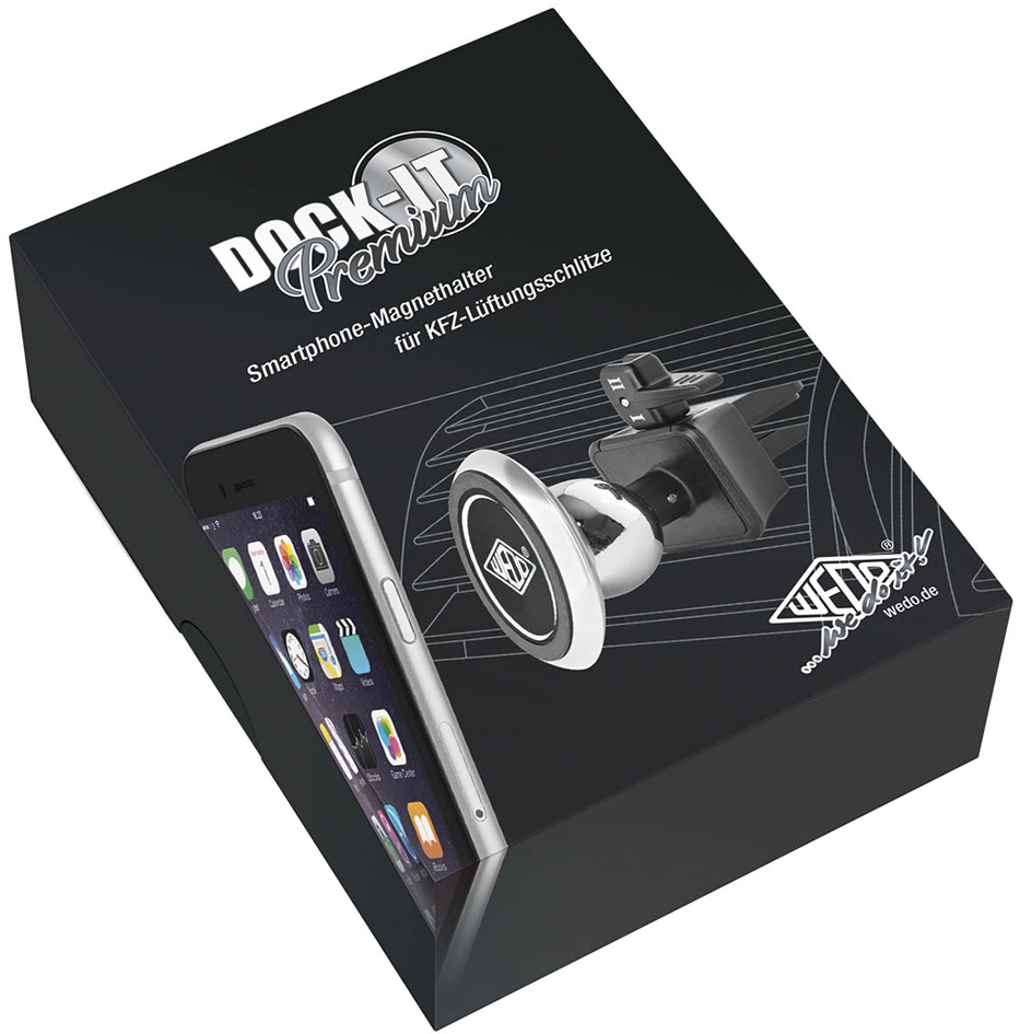 Support magnétique smartphone pour voiture "Dock-it Premium", carton cadeau