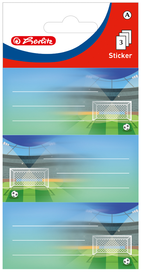 herlitz Étiquettes pour livres Football, 76 x 35 mm