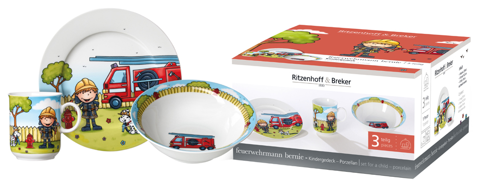 Ritzenhoff & Breker Set de vaisselle BERNIE LE POMPIER