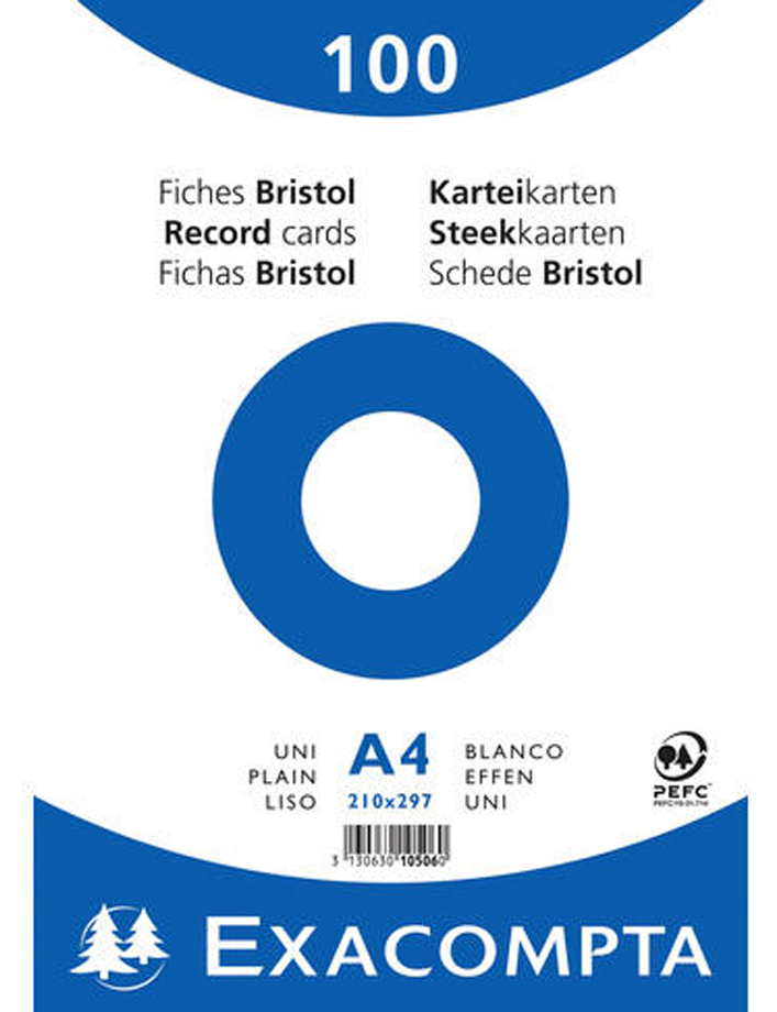 Fiches bristol, A4