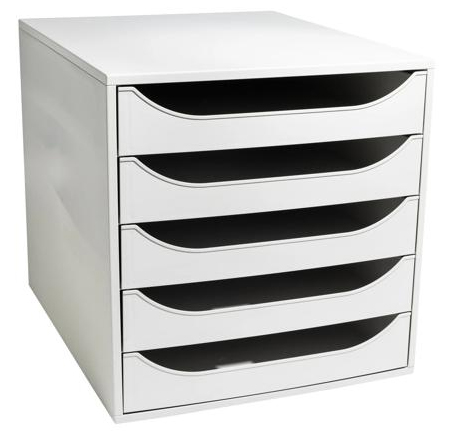 EXACOMPTA Module de classement ECOBOX, 5 tiroirs, gris/gris