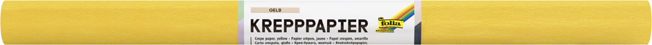 folia Rouleau de papier crépon, 500 mm x 2,5 m, jaune