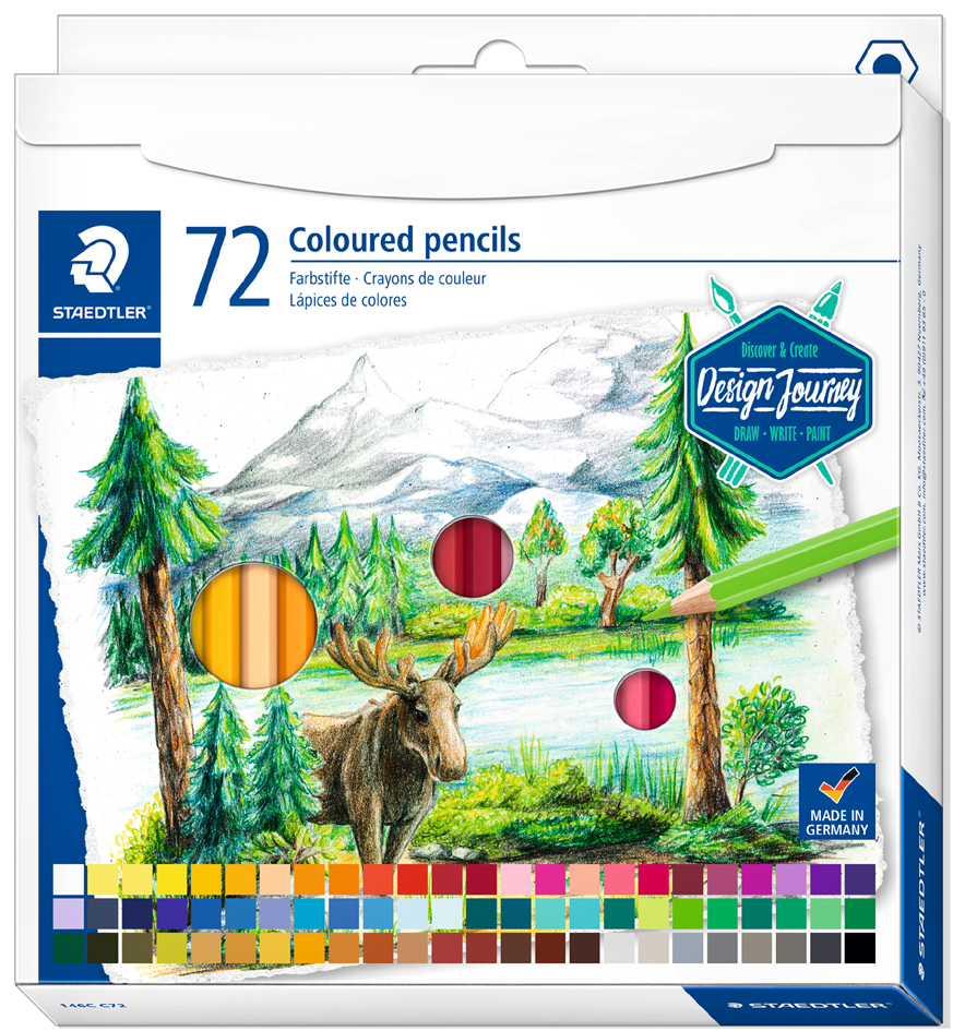 STAEDTLER Crayon couleur Design Journey, étui carton de 72