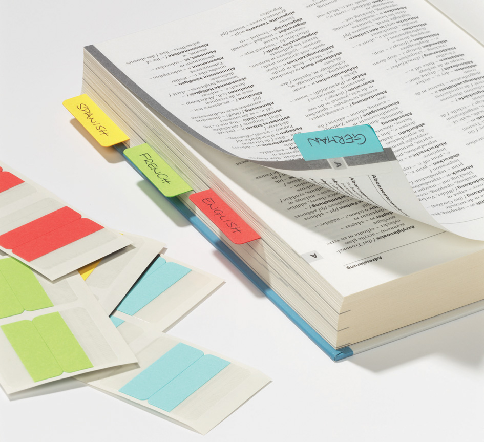DURABLE Note adhésive Quick Tab Duo, en PET, couleurs
