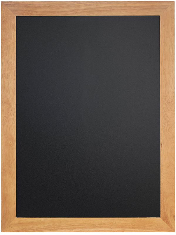 Securit Ardoise murale UNIVERSAL, avec cadre en bois, teck