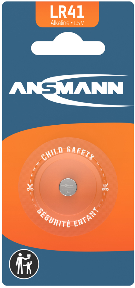 ANSMANN Pile bouton alcaline 'LR41', 1,5 Volt (AG3)