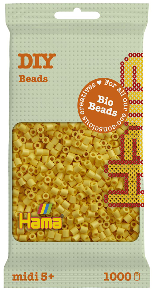 Perles à repasser Bio midi, en sachet - jaune pâle