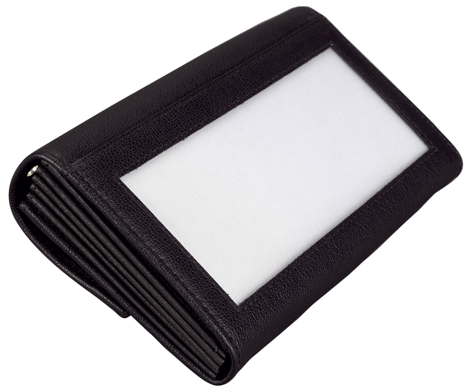 Pochette transparente à l'arrière