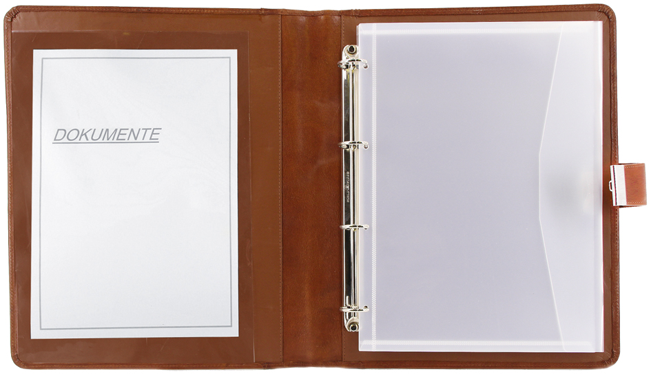 Porte-documents classeur, A4, cuir