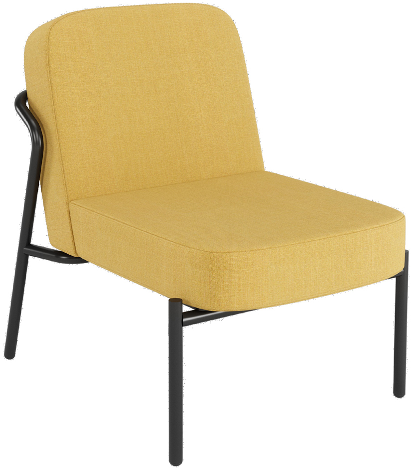 PAPERFLOW Fauteuil visiteur MEDSO RUND S, tissu, jaune