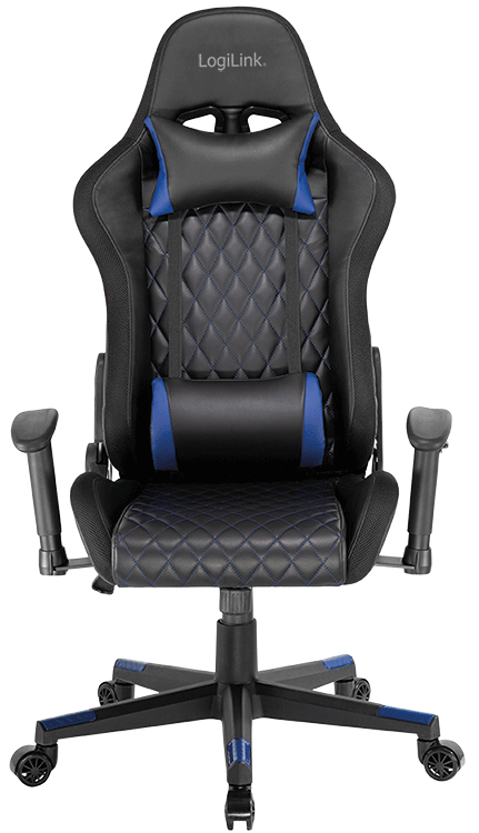 LogiLink Fauteuil pour jeux vidéo, avec lumière RVB, noir