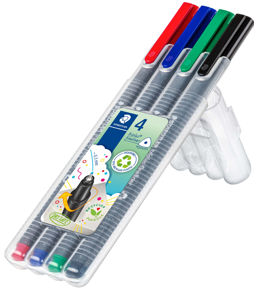 STAEDTLER Fineliner triplus, étui de 4