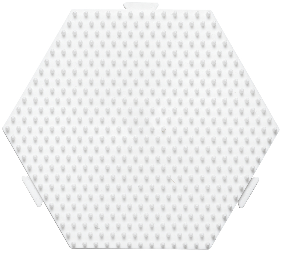 Hama Plaque pour perles midi 'Hexagone', multiple, blanc