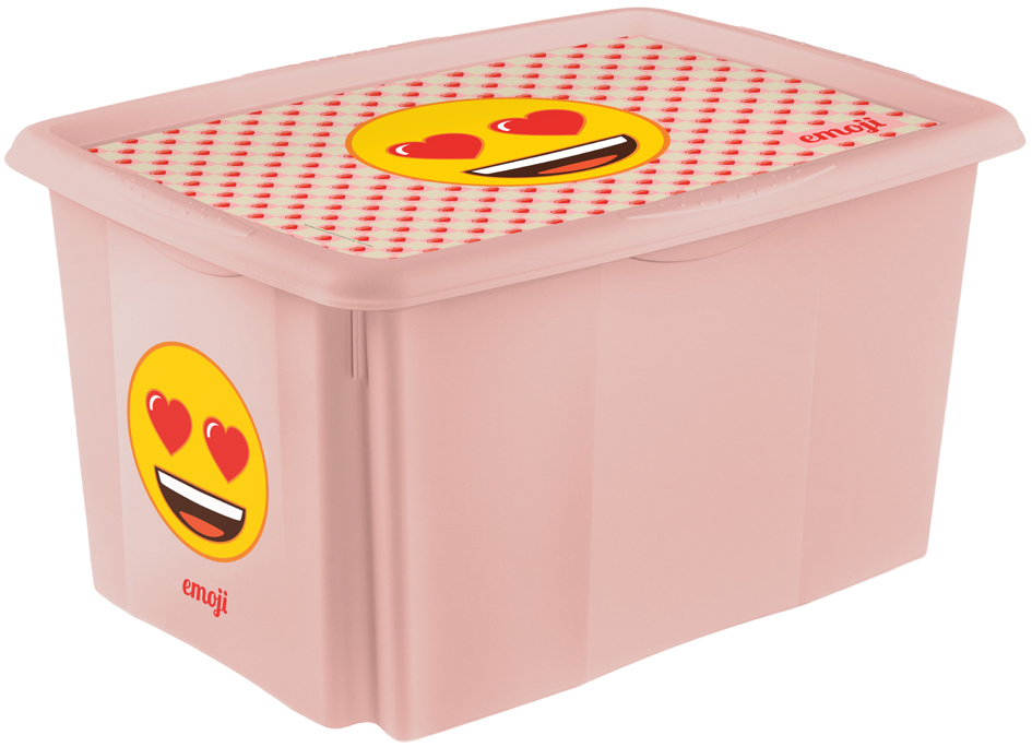 Boîte de rangement "karolina emoji hearts", 45 litres