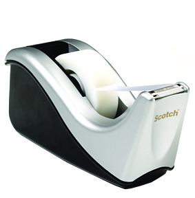 3M Scotch Dévidoir de bureau C60, rabattable, noir / argent