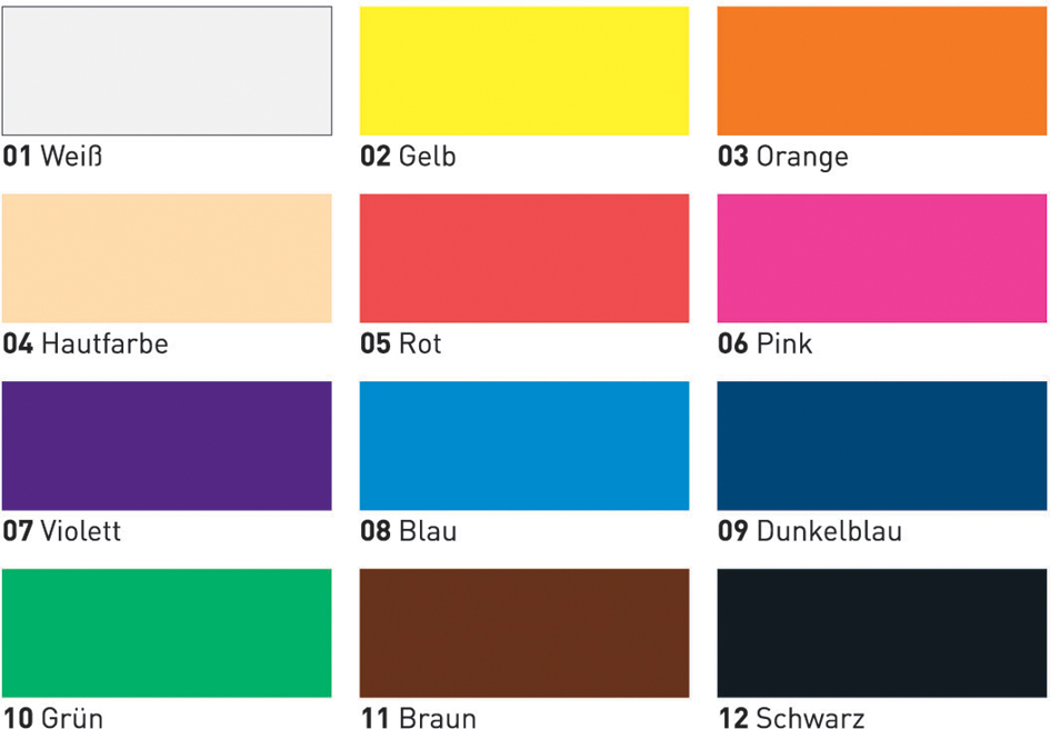 Toutes les couleurs